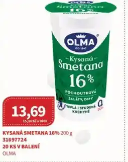 Kubík potraviny OLMA Kysaná smetana 16% nabídka