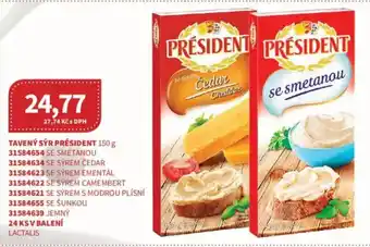 Kubík potraviny Tavený sýr Président nabídka