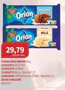 Kubík potraviny Čokoláda Orion nabídka