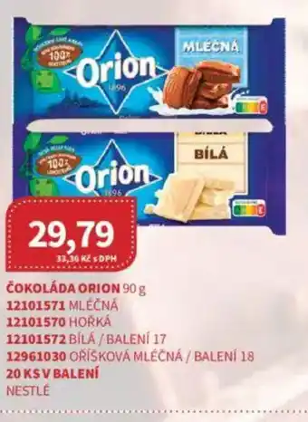 Kubík potraviny Čokoláda Orion nabídka