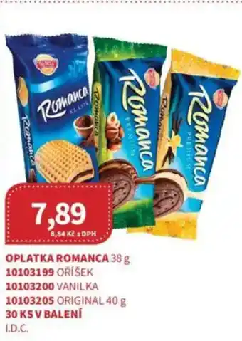 Kubík potraviny Oplatka Romanca nabídka