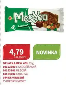 Kubík potraviny Oplatka Me & You nabídka