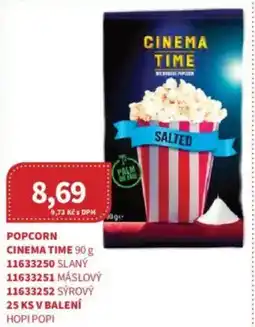 Kubík potraviny Popcorn Cinema time nabídka