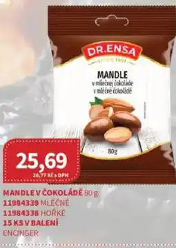 Kubík potraviny DR.ENSA Mandle v čokoládě nabídka