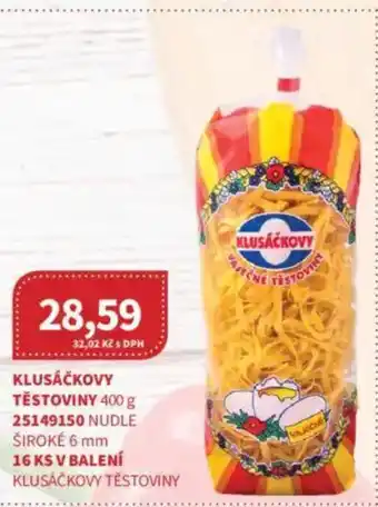 Kubík potraviny Klusáčkovy těstoviny nabídka