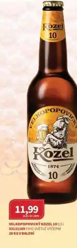 Kubík potraviny Velkopopovický Kozel 10 nabídka