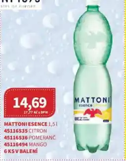 Kubík potraviny MATTONI Esence nabídka