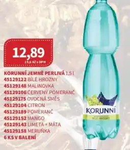 Kubík potraviny KORUNNÍ Jemně perlivá nabídka
