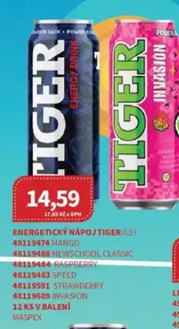 Kubík potraviny TIGER Energetický nápoj nabídka