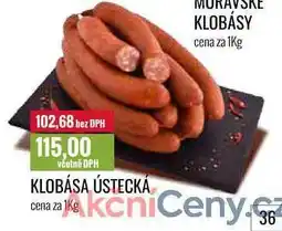 Ratio KLOBÁSA ÚSTECKÁ cena za 1kg nabídka