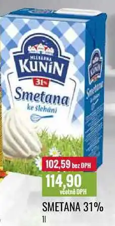 Ratio SMETANA 31% 1l nabídka