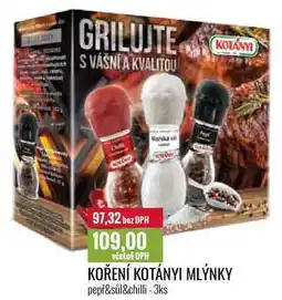 Ratio KOŘENÍ KOTÁNYI MLÝNKY 3ks nabídka