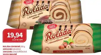 Kubík potraviny Roláda zdobená nabídka