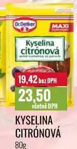 Ratio KYSELINA CITRÓNOVÁ 80g nabídka