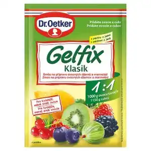 Ratio Dr. Oetker Gelfix Klasik 1:1 na přípravu ovocných džemů a marmelád 25g 20g nabídka