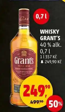 Penny Market WHISKY GRANT'S 40% alk., 0,7 l nabídka