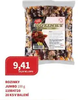 Kubík potraviny Rozinky jumbo nabídka