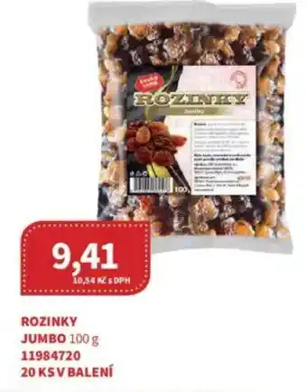 Kubík potraviny Rozinky jumbo nabídka