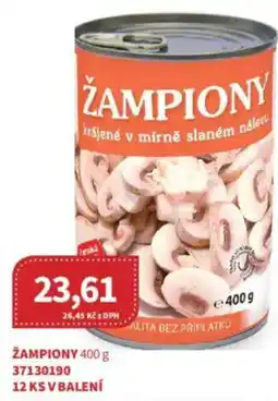 Kubík potraviny Žampiony nabídka
