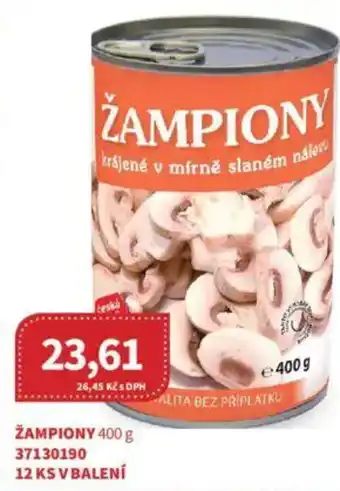 Kubík potraviny Žampiony nabídka
