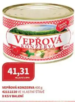 Kubík potraviny Vepřová konzerva nabídka