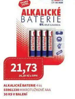Kubík potraviny Alkalické baterie nabídka