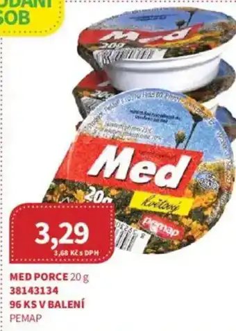 Kubík potraviny Med porce nabídka