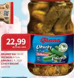 Kubík potraviny Okurky gia nabídka