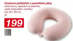 Kik Cestovní polštářek z paměťové pěny nabídka