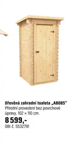 OBI Dřevěná zahradní toaleta ab085 nabídka