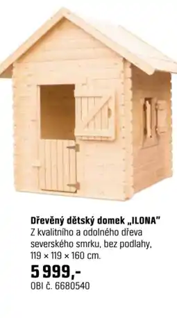 OBI Dřevěný dětský domek ilona nabídka