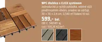 OBI Wpc dlaždice s click systémem nabídka