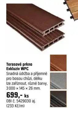 OBI Terasové prkno exkluziv wpc nabídka