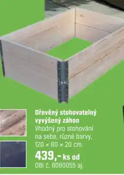 OBI Dřevěný stohovatelný vyvýšený záhon nabídka