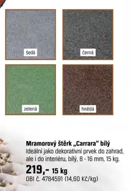 OBI Mramorový štěrk carrara bílý nabídka