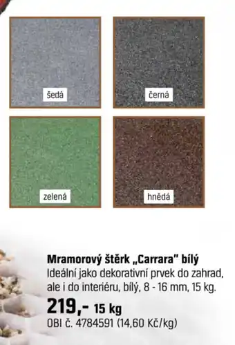 OBI Mramorový štěrk carrara bílý nabídka
