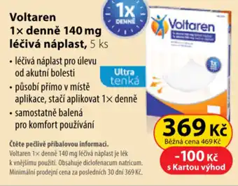 Dr. Max VOLTAREN 1x denně 140 mg léčivá náplast nabídka