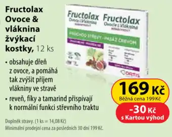 Dr. Max FRUCTOLAX Ovocie & vláknina žvýkací kostky nabídka