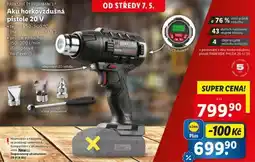 Lidl Parkside Performance Aku horkovzdušná pistole 20 V nabídka
