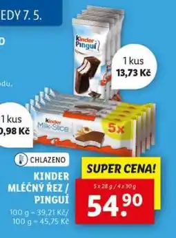 Lidl KINDER Mléčný řez/Pinguí nabídka