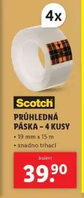 Lidl Scotch PRŮHLEDNÁ PÁSKA - 4 KUSY nabídka