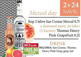 Ratio San Cosme Mezcal 0,7l nabídka