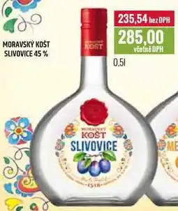 Ratio MORAVSKÝ KOŠT SLIVOVICE 45% 0,5l nabídka