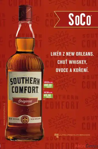 Ratio SOUTHERN COMFORT 0,7l, 1l nabídka