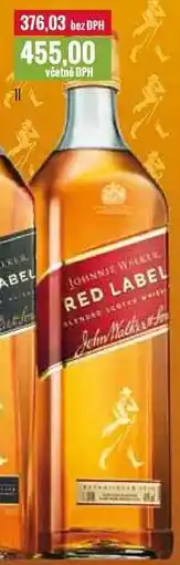 Ratio JOHNNIE WALKER RED LABEL 1l nabídka