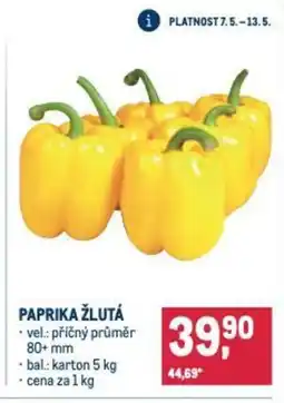 Makro Paprika žlutá nabídka