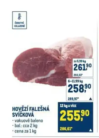 Makro Hovězí falešná svíčková nabídka