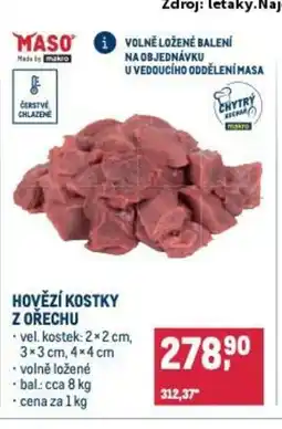 Makro Hovězí kostky z ořechu nabídka