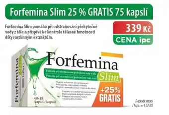 Lékárny IPC Forfemina Slim 25 % Gratis nabídka