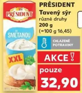 Kaufland PRESIDENT Tavený sýr nabídka